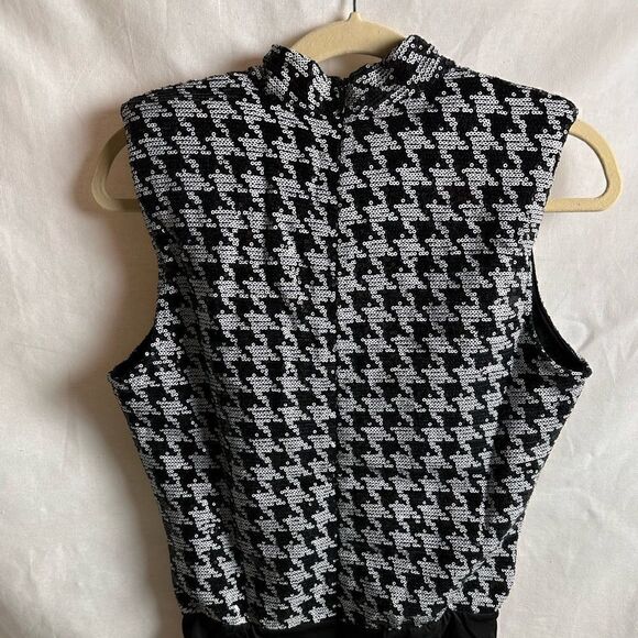 Black and white Sequence houndstooth bodysuit - Picture 9 of 13